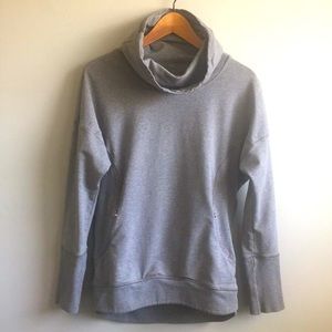 Gray Women's Cowl Neck Top